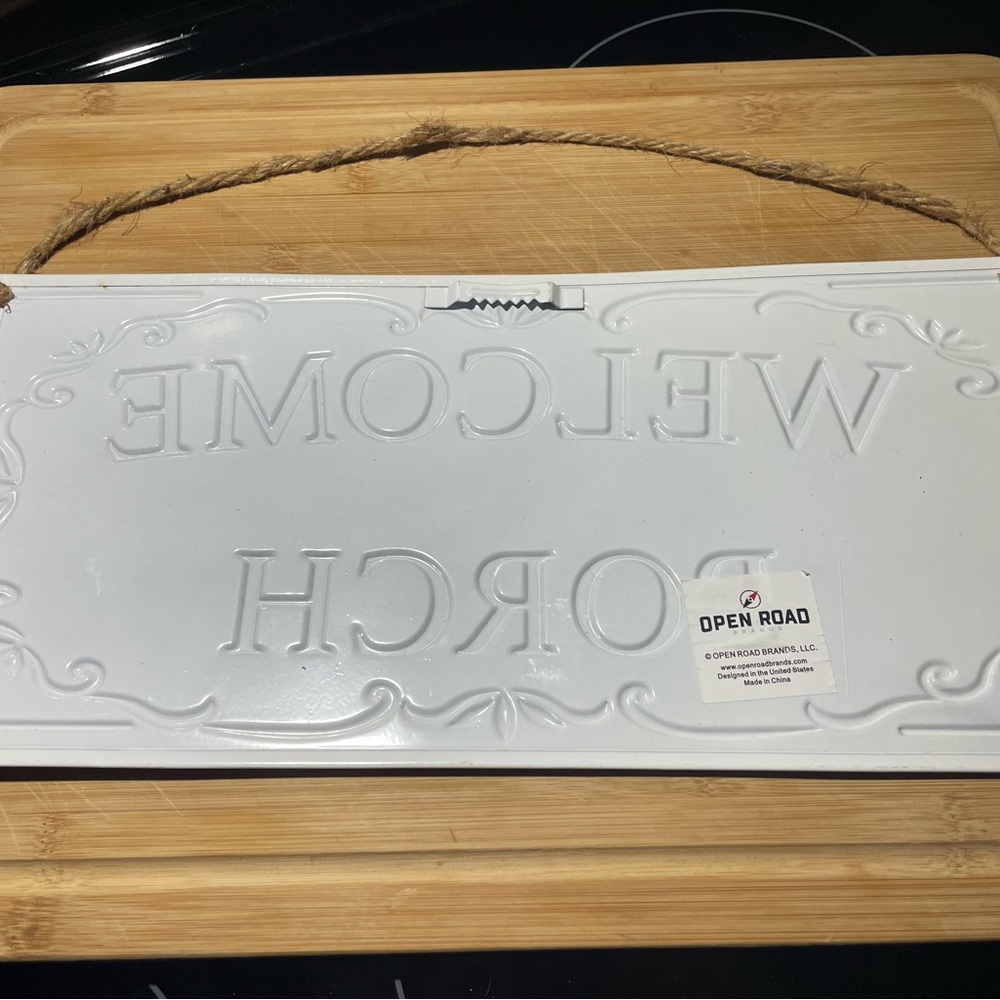 Metal Welcome To Our Porch sign. - Picture 2 of 2